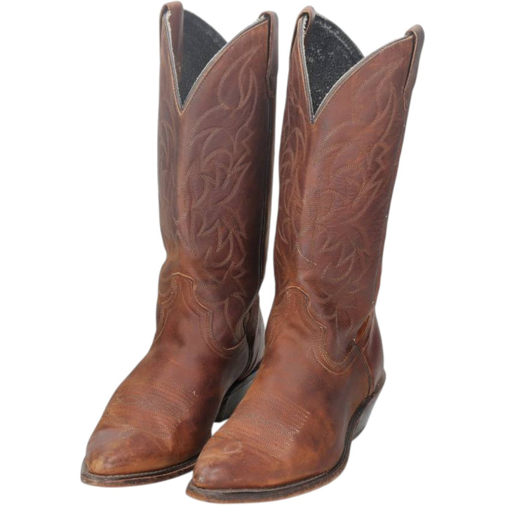 Dingo All-over print platform Western boots, size 8 1/2 EW Men's 26.5cm unclear brown type Vintage Second Hand