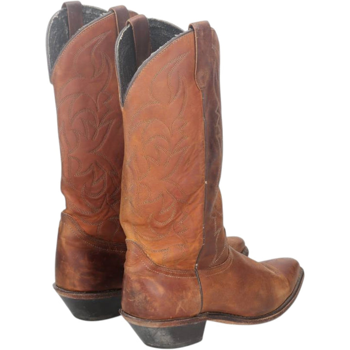 Dingo All-over print platform Western boots, size 8 1/2 EW Men's 26.5cm unclear brown type Vintage Second Hand