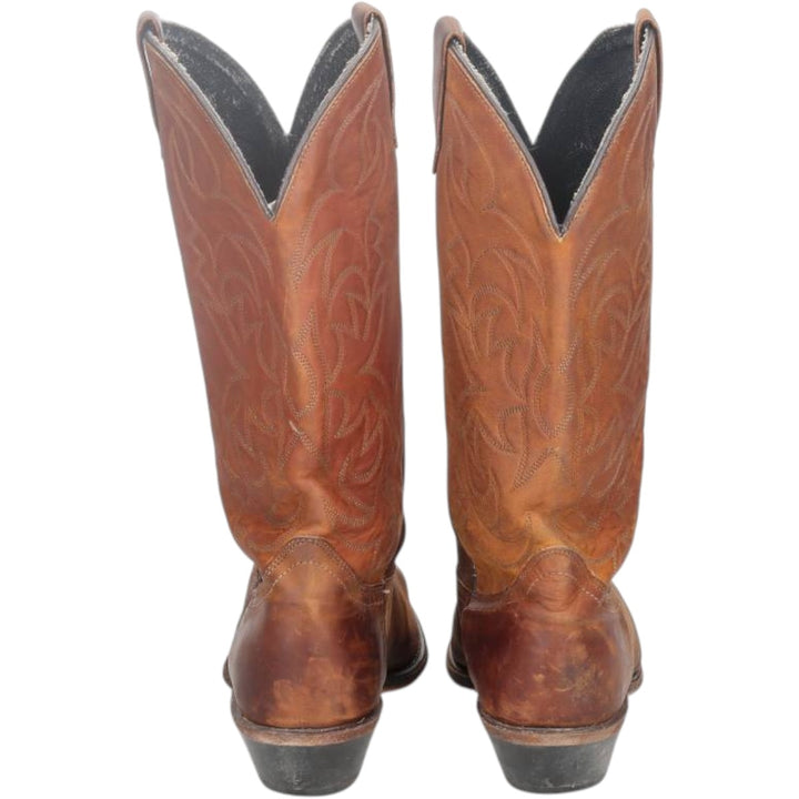 Dingo All-over print platform Western boots, size 8 1/2 EW Men's 26.5cm unclear brown type Vintage Second Hand