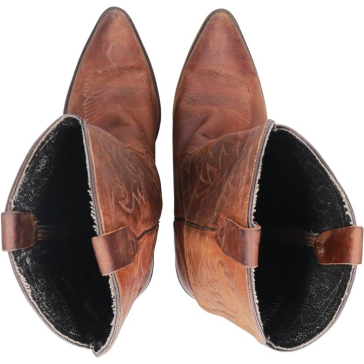 Dingo All-over print platform Western boots, size 8 1/2 EW Men's 26.5cm unclear brown type Vintage Second Hand
