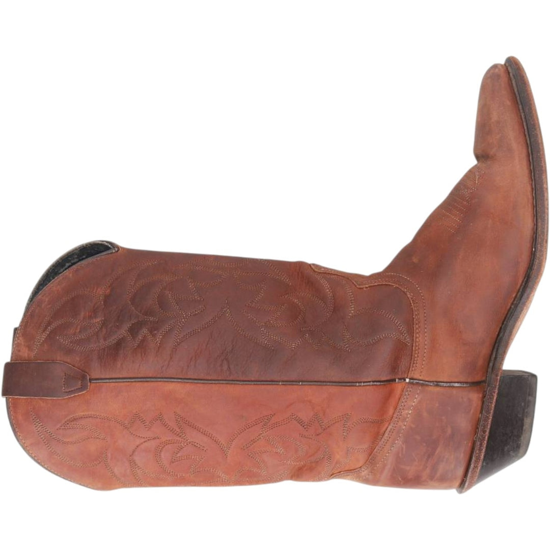 Dingo All-over print platform Western boots, size 8 1/2 EW Men's 26.5cm unclear brown type Vintage Second Hand