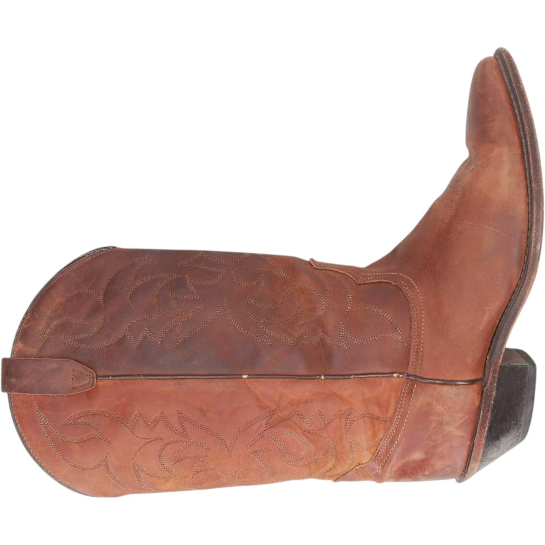 Dingo All-over print platform Western boots, size 8 1/2 EW Men's 26.5cm unclear brown type Vintage Second Hand
