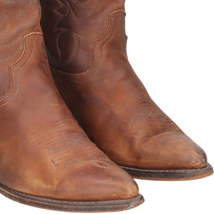 Dingo All-over print platform Western boots, size 8 1/2 EW Men's 26.5cm unclear brown type Vintage Second Hand