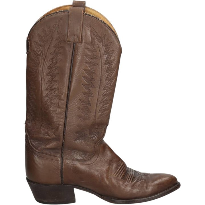 Dunbar BOOT COMPANY Embroidered Western Boots, Made in USA, Size 9 1/2D (Men's equivalent to 10.6"), Platform Sole /saa016136 Men's 27.0cm unclear brown type Vintage Second Hand