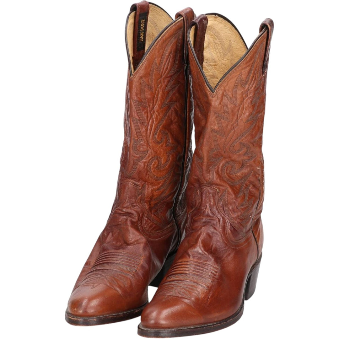 Danpost Platform Western Boots, Size 9D Men's 25.5cm unclear brown type Vintage Second Hand