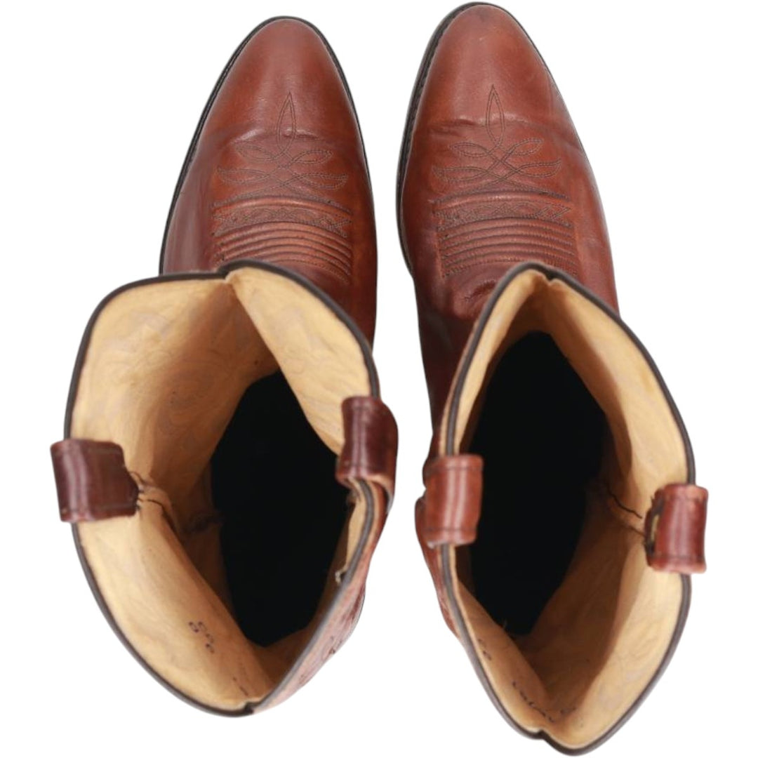 Danpost Platform Western Boots, Size 9D Men's 25.5cm unclear brown type Vintage Second Hand