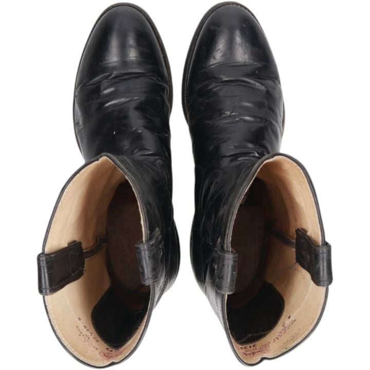 Justin 3133 Western Boots, Made in USA, Size 8 D Men's 26.0cm unclear black type Vintage Second Hand