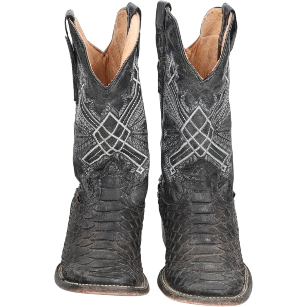 ALFA Square Toe Western Boots 26.0 Men's 26.0cm unclear black type Vintage Second Hand