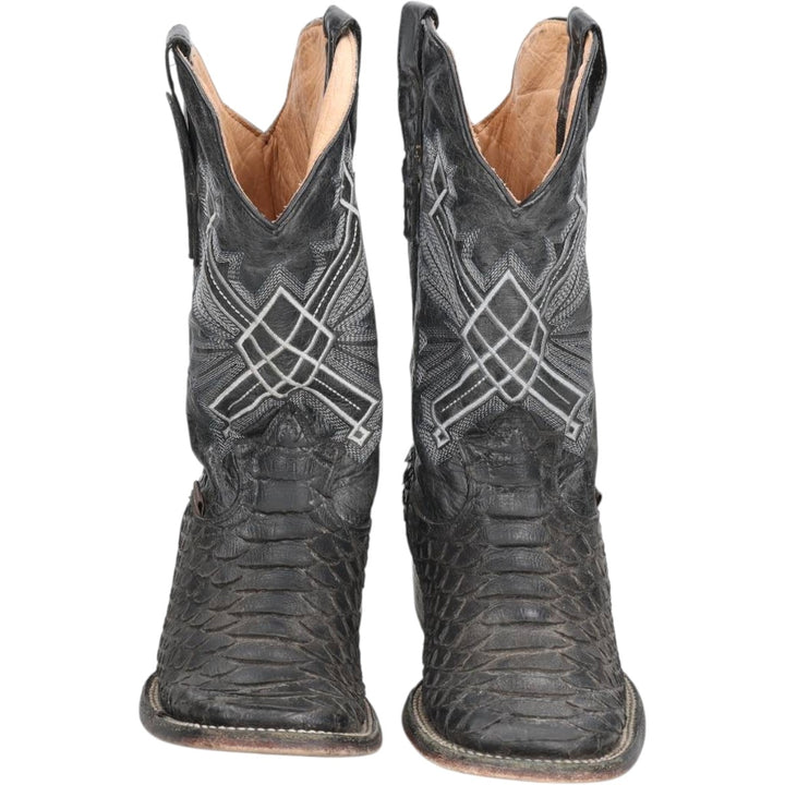 ALFA Square Toe Western Boots 26.0 Men's 26.0cm unclear black type Vintage Second Hand