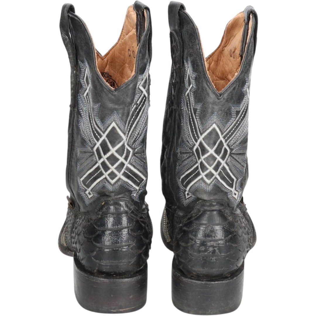 ALFA Square Toe Western Boots 26.0 Men's 26.0cm unclear black type Vintage Second Hand