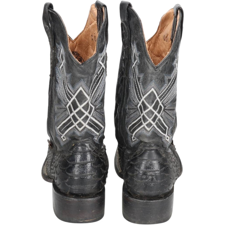 ALFA Square Toe Western Boots 26.0 Men's 26.0cm unclear black type Vintage Second Hand