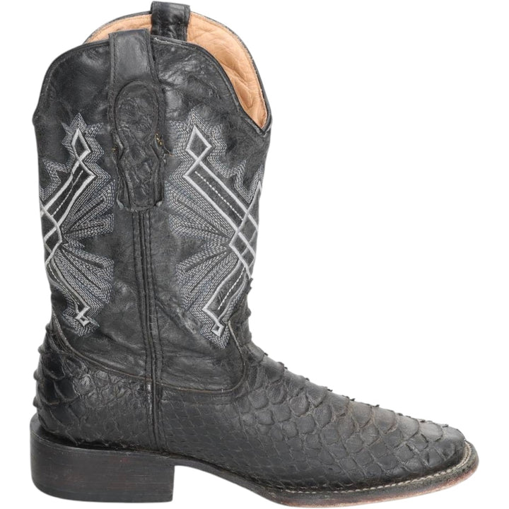 ALFA Square Toe Western Boots 26.0 Men's 26.0cm unclear black type Vintage Second Hand