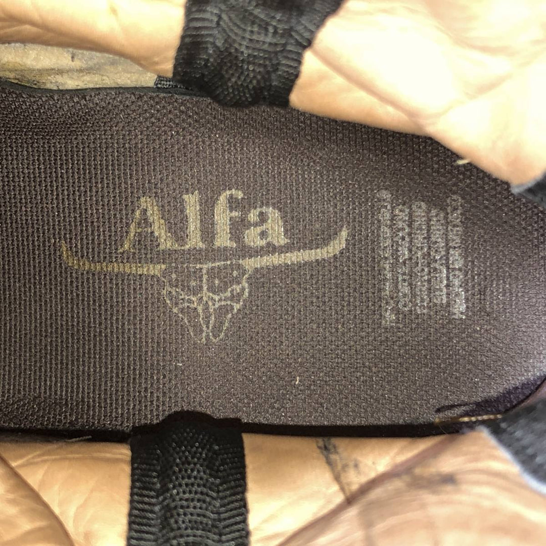 ALFA Square Toe Western Boots 26.0 Men's 26.0cm unclear black type Vintage Second Hand