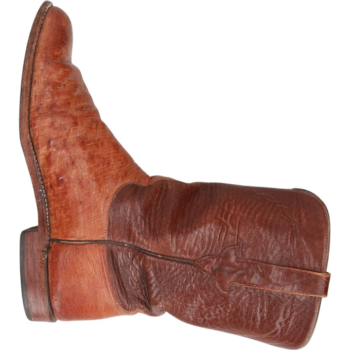 1980s Lucchese Two-Tone Western Boots, Made in USA, Size 10 D (Men's equivalent to 10.6"), Vintage /saa016142 Men's 27.0cm unclear brown type Vintage Second Hand