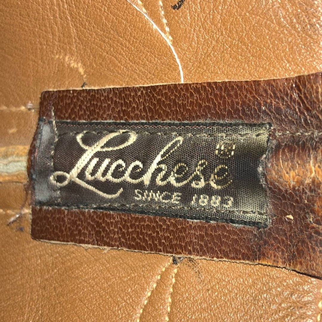 1980s Lucchese Two-Tone Western Boots, Made in USA, Size 10 D (Men's equivalent to 10.6"), Vintage /saa016142 Men's 27.0cm unclear brown type Vintage Second Hand