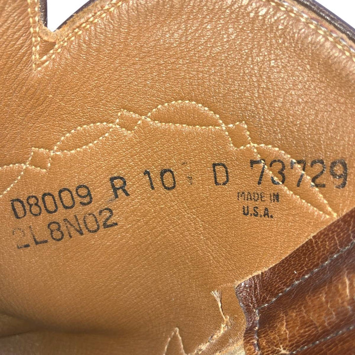 1980s Lucchese Two-Tone Western Boots, Made in USA, Size 10 D (Men's equivalent to 10.6"), Vintage /saa016142 Men's 27.0cm unclear brown type Vintage Second Hand