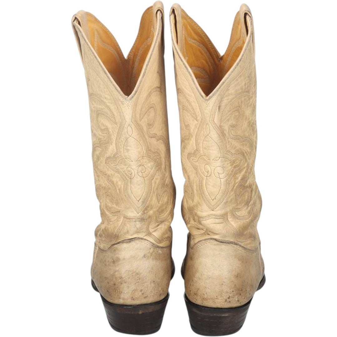 Nocona Boots platform Western boots, made in the USA, size 8 1/2 D Men's 25.0cm unclear pale white type Vintage Second Hand