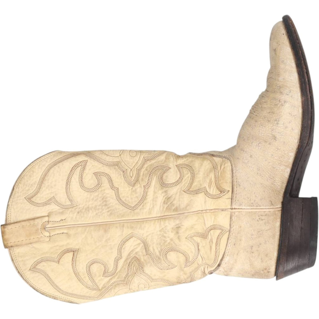 Nocona Boots platform Western boots, made in the USA, size 8 1/2 D Men's 25.0cm unclear pale white type Vintage Second Hand