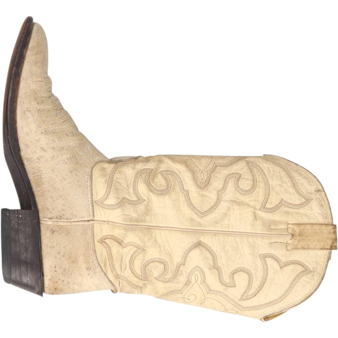 Nocona Boots platform Western boots, made in the USA, size 8 1/2 D Men's 25.0cm unclear pale white type Vintage Second Hand