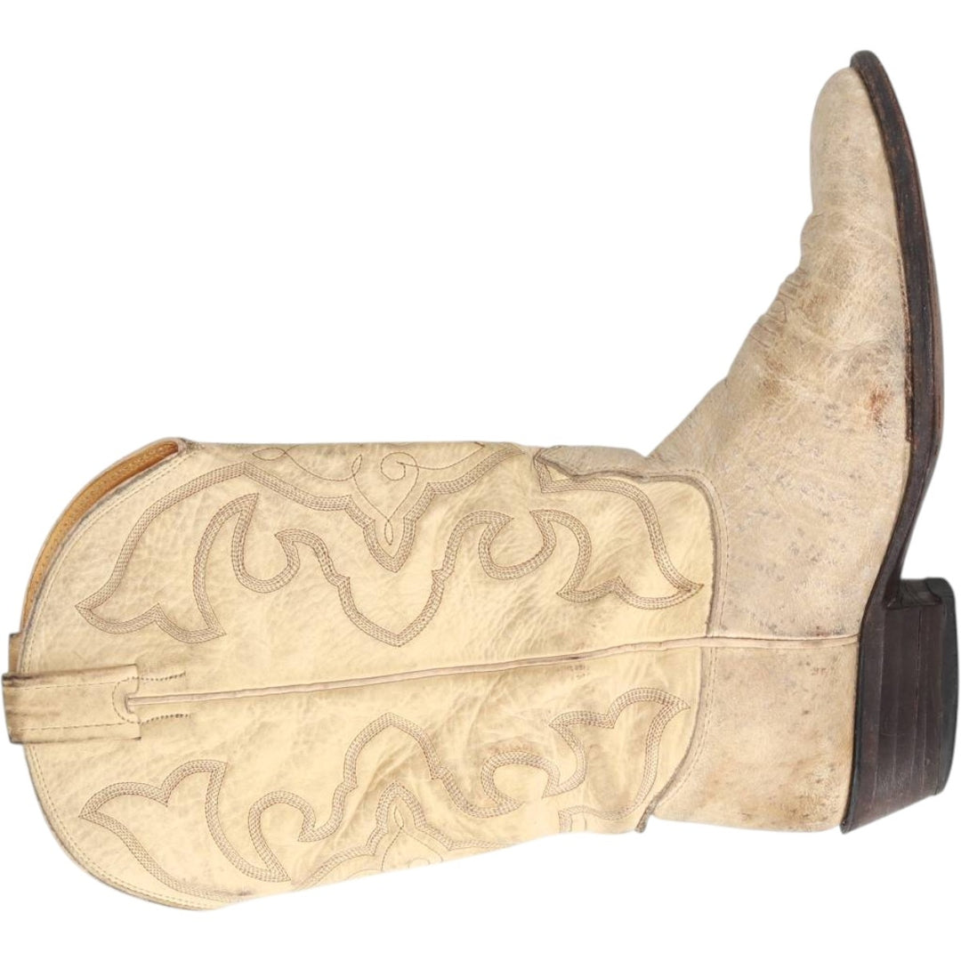 Nocona Boots platform Western boots, made in the USA, size 8 1/2 D Men's 25.0cm unclear pale white type Vintage Second Hand