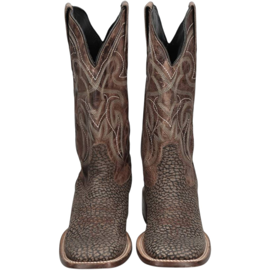 JB Dillon all-over print platform square-toe Western boots, size 8 D Men's 26.0cm unclear brown type Vintage Second Hand