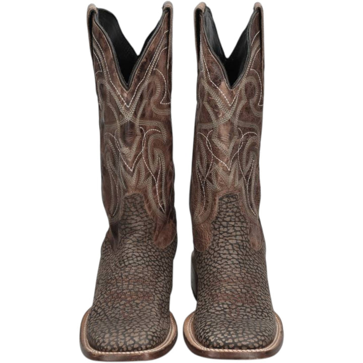 JB Dillon all-over print platform square-toe Western boots, size 8 D Men's 26.0cm unclear brown type Vintage Second Hand