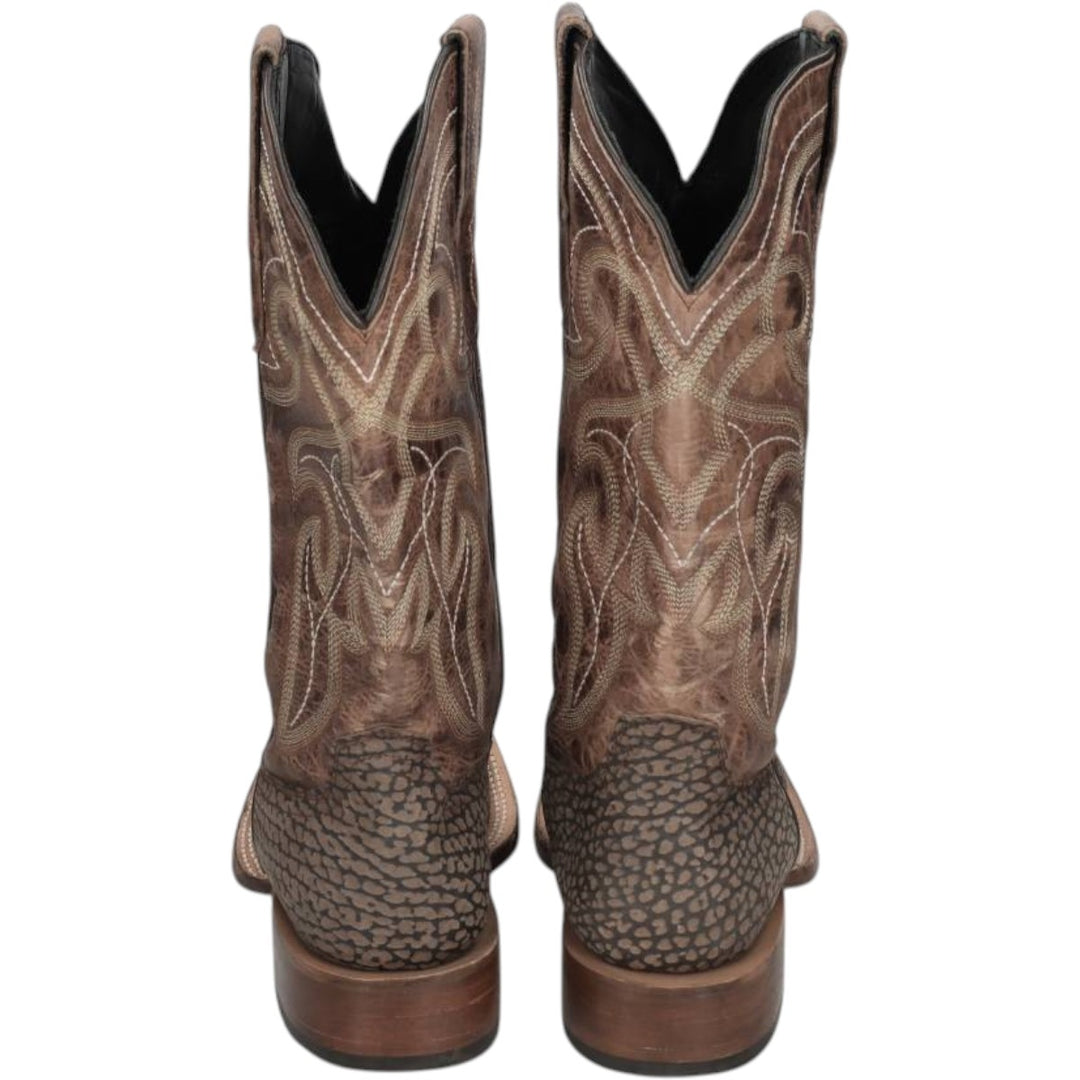 JB Dillon all-over print platform square-toe Western boots, size 8 D Men's 26.0cm unclear brown type Vintage Second Hand