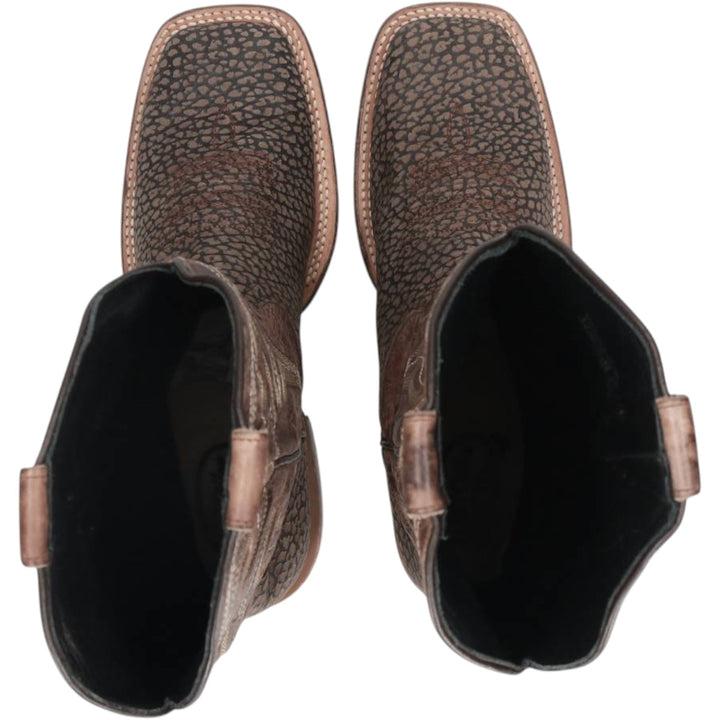 JB Dillon all-over print platform square-toe Western boots, size 8 D Men's 26.0cm unclear brown type Vintage Second Hand