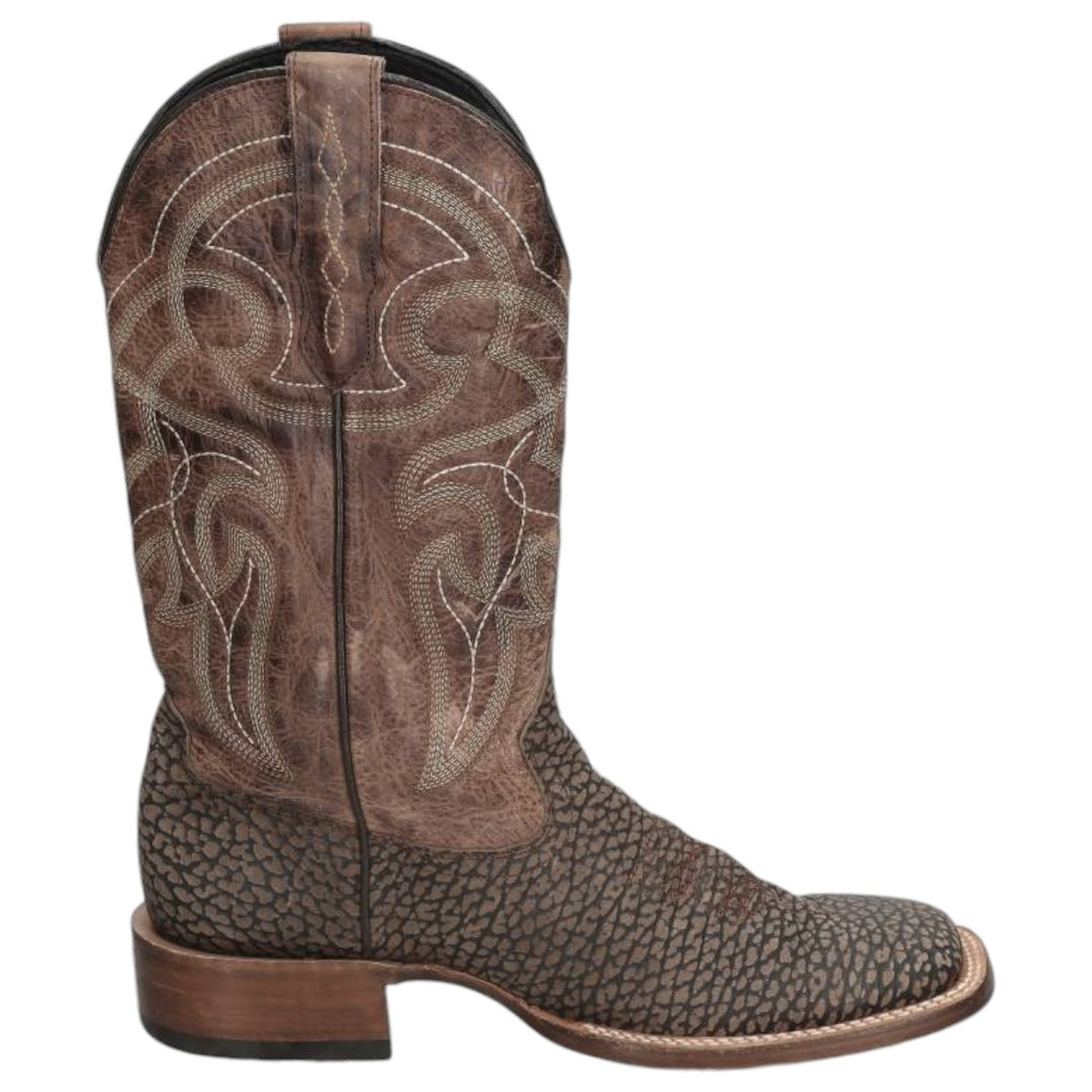 JB Dillon all-over print platform square-toe Western boots, size 8 D Men's 26.0cm unclear brown type Vintage Second Hand