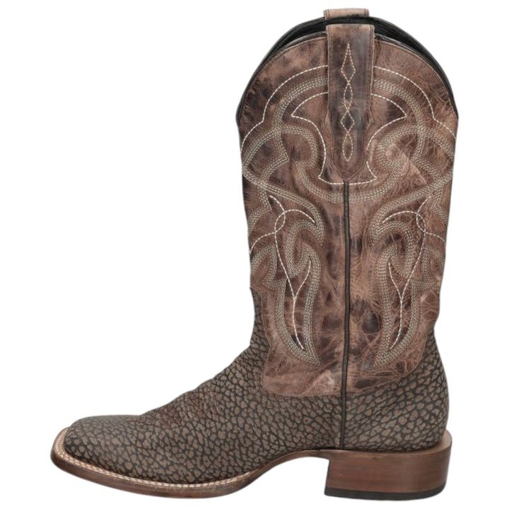 JB Dillon all-over print platform square-toe Western boots, size 8 D Men's 26.0cm unclear brown type Vintage Second Hand