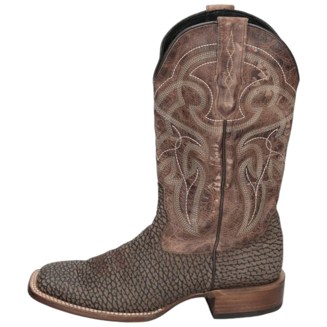 JB Dillon all-over print platform square-toe Western boots, size 8 D Men's 26.0cm unclear brown type Vintage Second Hand