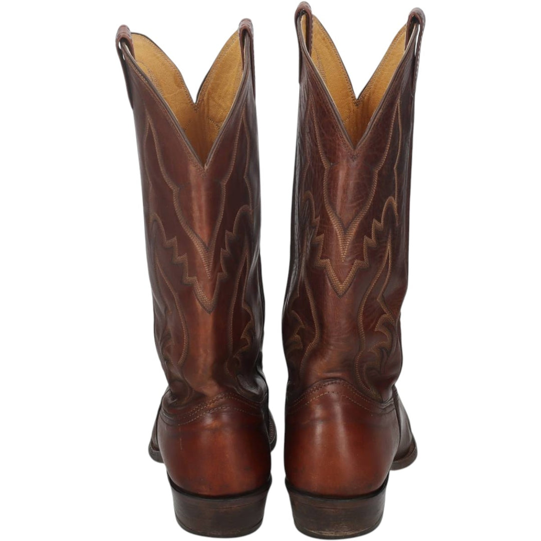 1980s Nocona Boots 8117 C Platform Western Boots, Size 10 D (Men's equivalent to 10.2 inches), Vintage /saa016148 Men's 26.0cm unclear brown type Vintage Second Hand