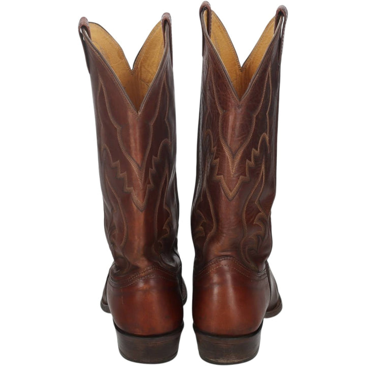 1980s Nocona Boots 8117 C Platform Western Boots, Size 10 D (Men's equivalent to 10.2 inches), Vintage /saa016148 Men's 26.0cm unclear brown type Vintage Second Hand