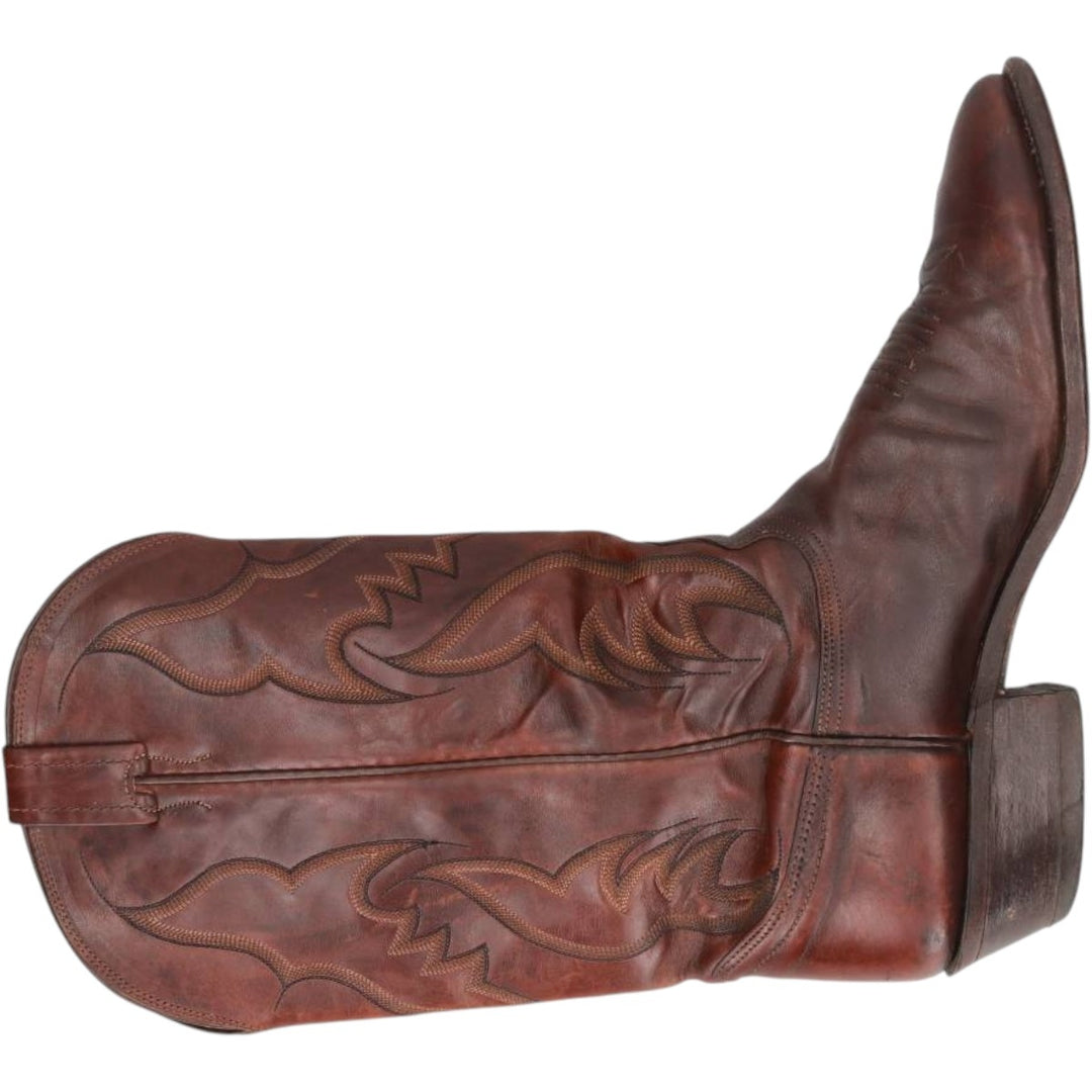 1980s Nocona Boots 8117 C Platform Western Boots, Size 10 D (Men's equivalent to 10.2 inches), Vintage /saa016148 Men's 26.0cm unclear brown type Vintage Second Hand