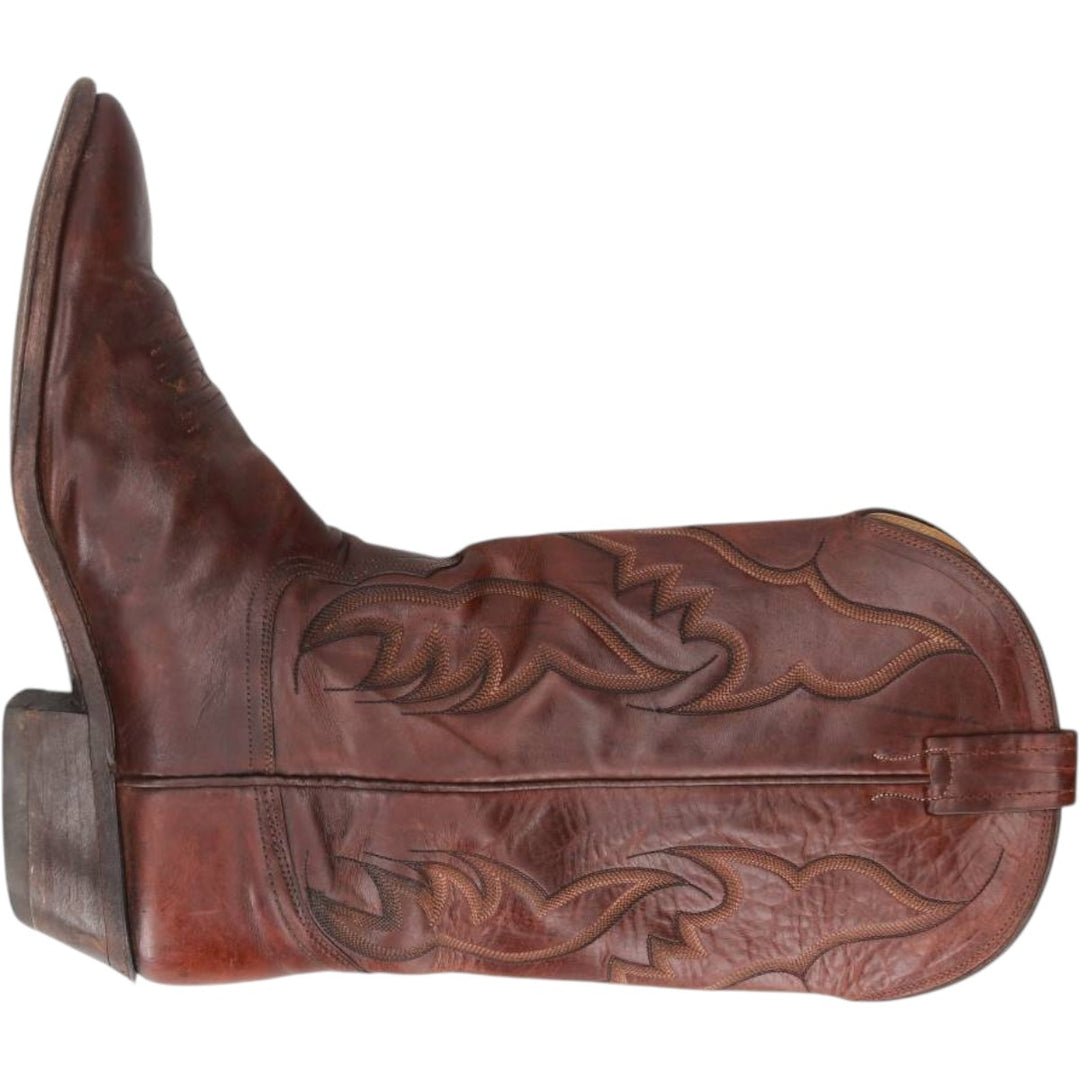 1980s Nocona Boots 8117 C Platform Western Boots, Size 10 D (Men's equivalent to 10.2 inches), Vintage /saa016148 Men's 26.0cm unclear brown type Vintage Second Hand