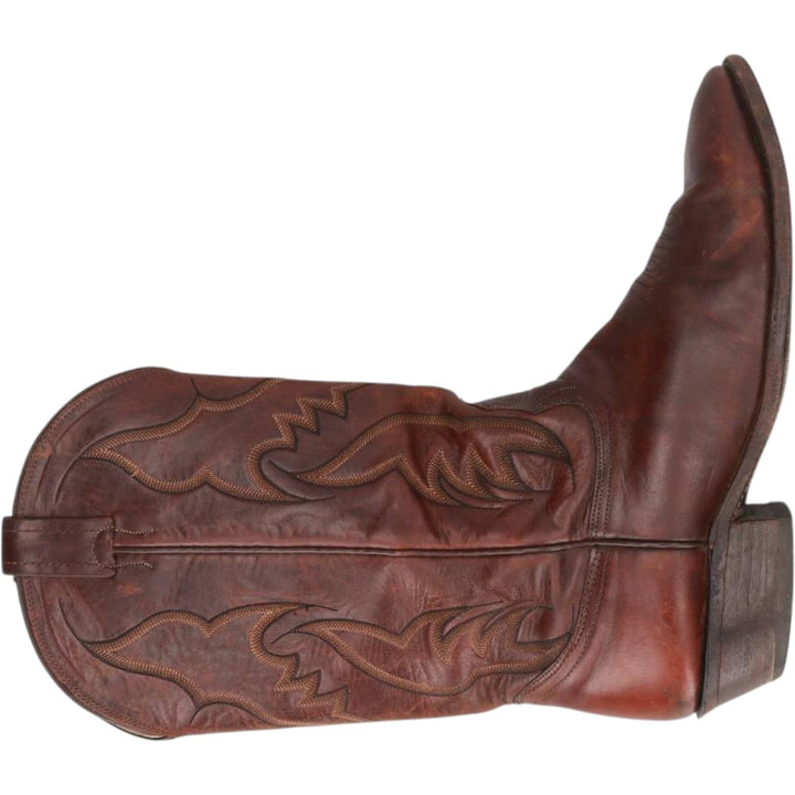 1980s Nocona Boots 8117 C Platform Western Boots, Size 10 D (Men's equivalent to 10.2 inches), Vintage /saa016148 Men's 26.0cm unclear brown type Vintage Second Hand