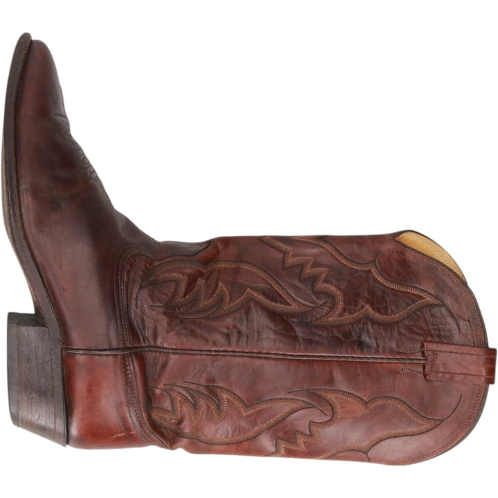 1980s Nocona Boots 8117 C Platform Western Boots, Size 10 D (Men's equivalent to 10.2 inches), Vintage /saa016148 Men's 26.0cm unclear brown type Vintage Second Hand