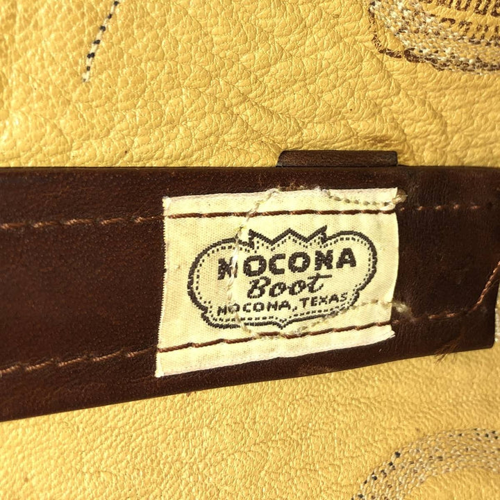 1980s Nocona Boots 8117 C Platform Western Boots, Size 10 D (Men's equivalent to 10.2 inches), Vintage /saa016148 Men's 26.0cm unclear brown type Vintage Second Hand