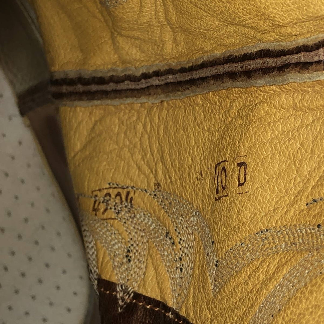 1980s Nocona Boots 8117 C Platform Western Boots, Size 10 D (Men's equivalent to 10.2 inches), Vintage /saa016148 Men's 26.0cm unclear brown type Vintage Second Hand