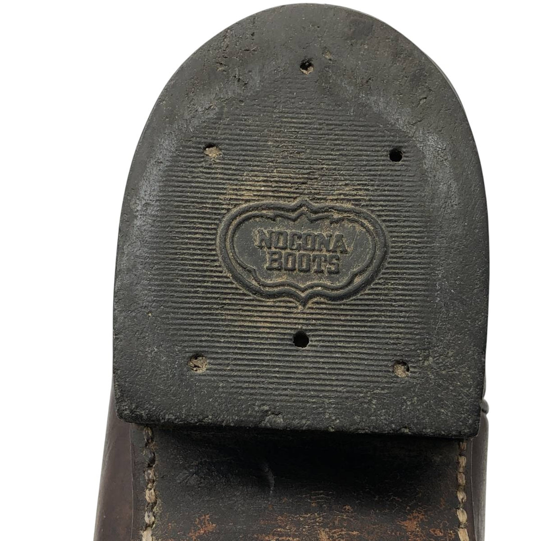 1980s Nocona Boots 8117 C Platform Western Boots, Size 10 D (Men's equivalent to 10.2 inches), Vintage /saa016148 Men's 26.0cm unclear brown type Vintage Second Hand