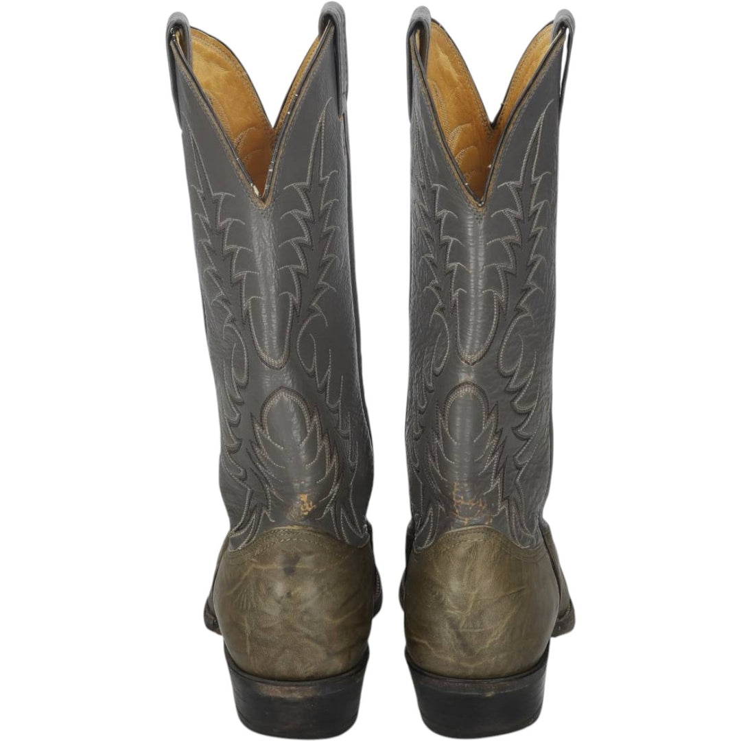 1980s Nocona Boots 8817 C Two-tone Platform Western Boots, Size 9 1/2E (Men's equivalent to 10.2"), Vintage /saa016149 Men's 26.0cm unclear gray type Vintage Second Hand