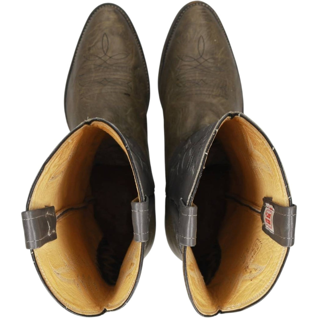 1980s Nocona Boots 8817 C Two-tone Platform Western Boots, Size 9 1/2E (Men's equivalent to 10.2"), Vintage /saa016149 Men's 26.0cm unclear gray type Vintage Second Hand