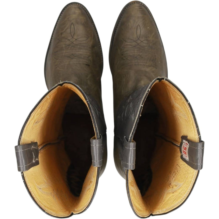 1980s Nocona Boots 8817 C Two-tone Platform Western Boots, Size 9 1/2E (Men's equivalent to 10.2"), Vintage /saa016149 Men's 26.0cm unclear gray type Vintage Second Hand