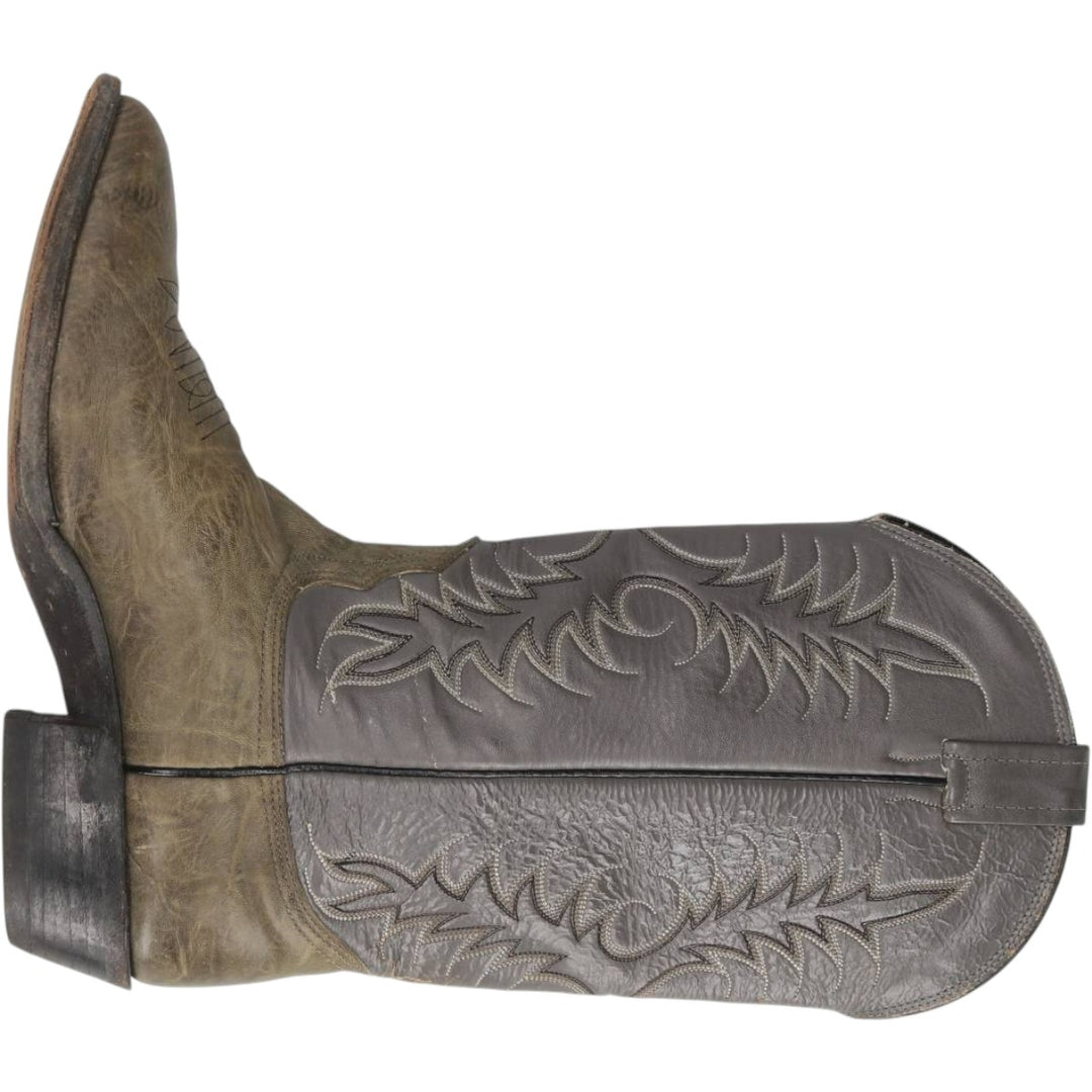 1980s Nocona Boots 8817 C Two-tone Platform Western Boots, Size 9 1/2E (Men's equivalent to 10.2"), Vintage /saa016149 Men's 26.0cm unclear gray type Vintage Second Hand