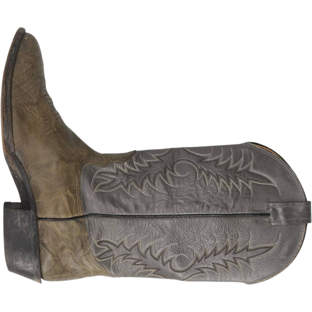 1980s Nocona Boots 8817 C Two-tone Platform Western Boots, Size 9 1/2E (Men's equivalent to 10.2"), Vintage /saa016149 Men's 26.0cm unclear gray type Vintage Second Hand