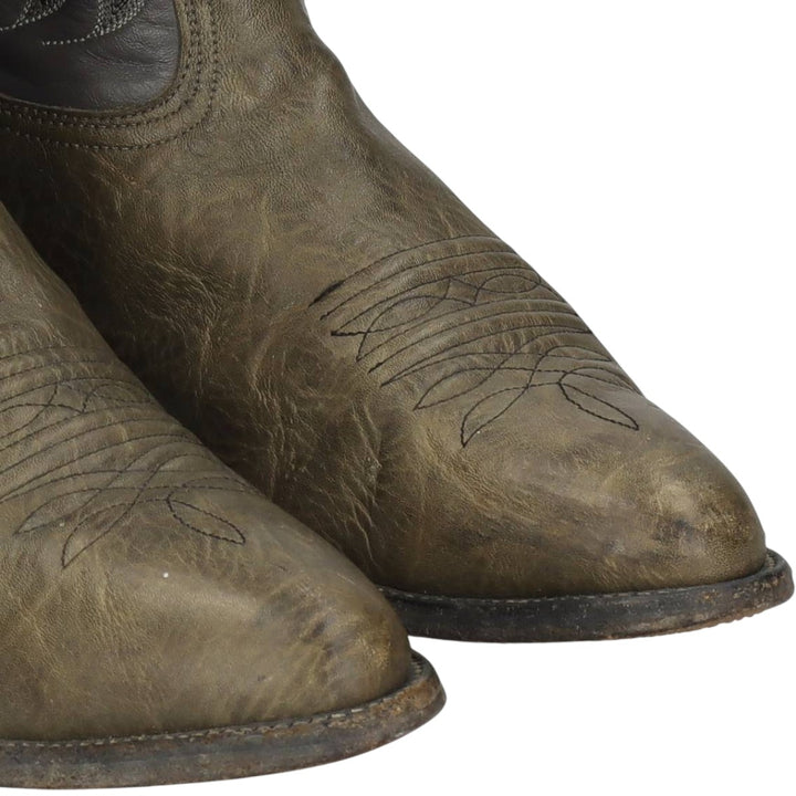 1980s Nocona Boots 8817 C Two-tone Platform Western Boots, Size 9 1/2E (Men's equivalent to 10.2"), Vintage /saa016149 Men's 26.0cm unclear gray type Vintage Second Hand