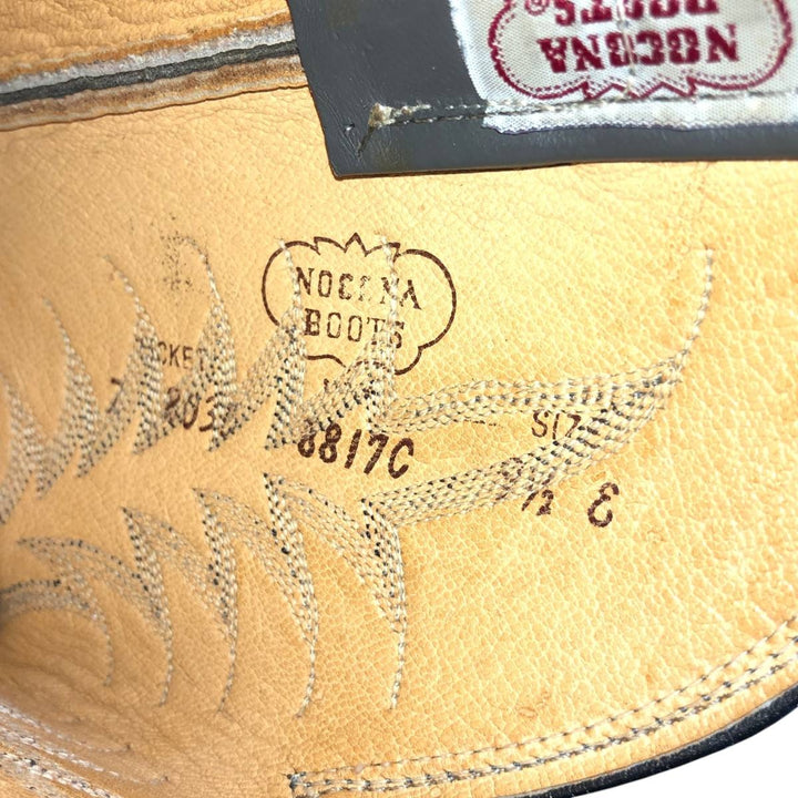 1980s Nocona Boots 8817 C Two-tone Platform Western Boots, Size 9 1/2E (Men's equivalent to 10.2"), Vintage /saa016149 Men's 26.0cm unclear gray type Vintage Second Hand