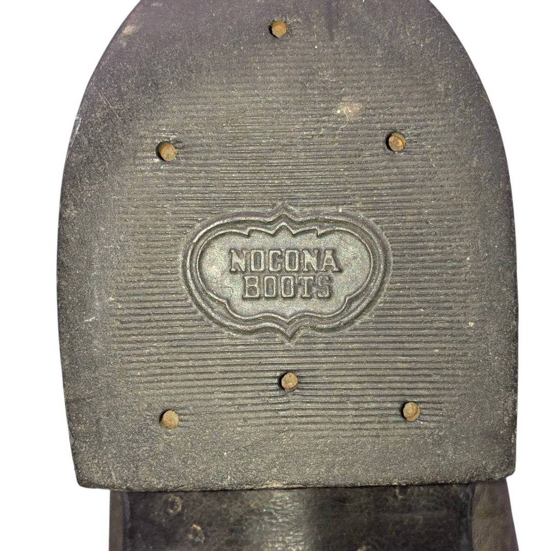 1980s Nocona Boots 8817 C Two-tone Platform Western Boots, Size 9 1/2E (Men's equivalent to 10.2"), Vintage /saa016149 Men's 26.0cm unclear gray type Vintage Second Hand