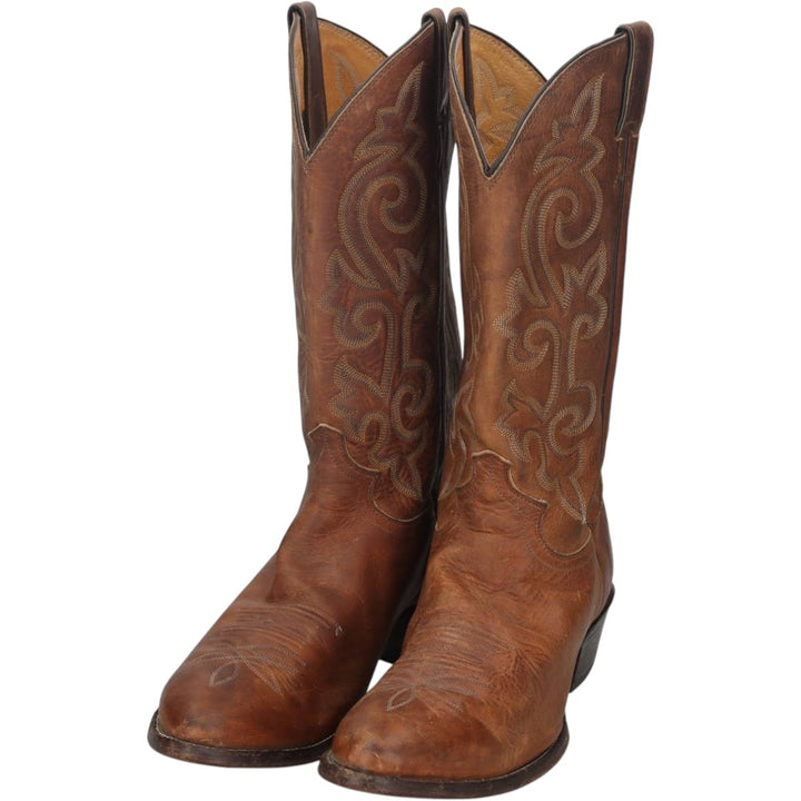 Justin 2253 Platform Western Boots, Made in USA, Size 10 EE Men's 28.0cm unclear brown type Vintage Second Hand