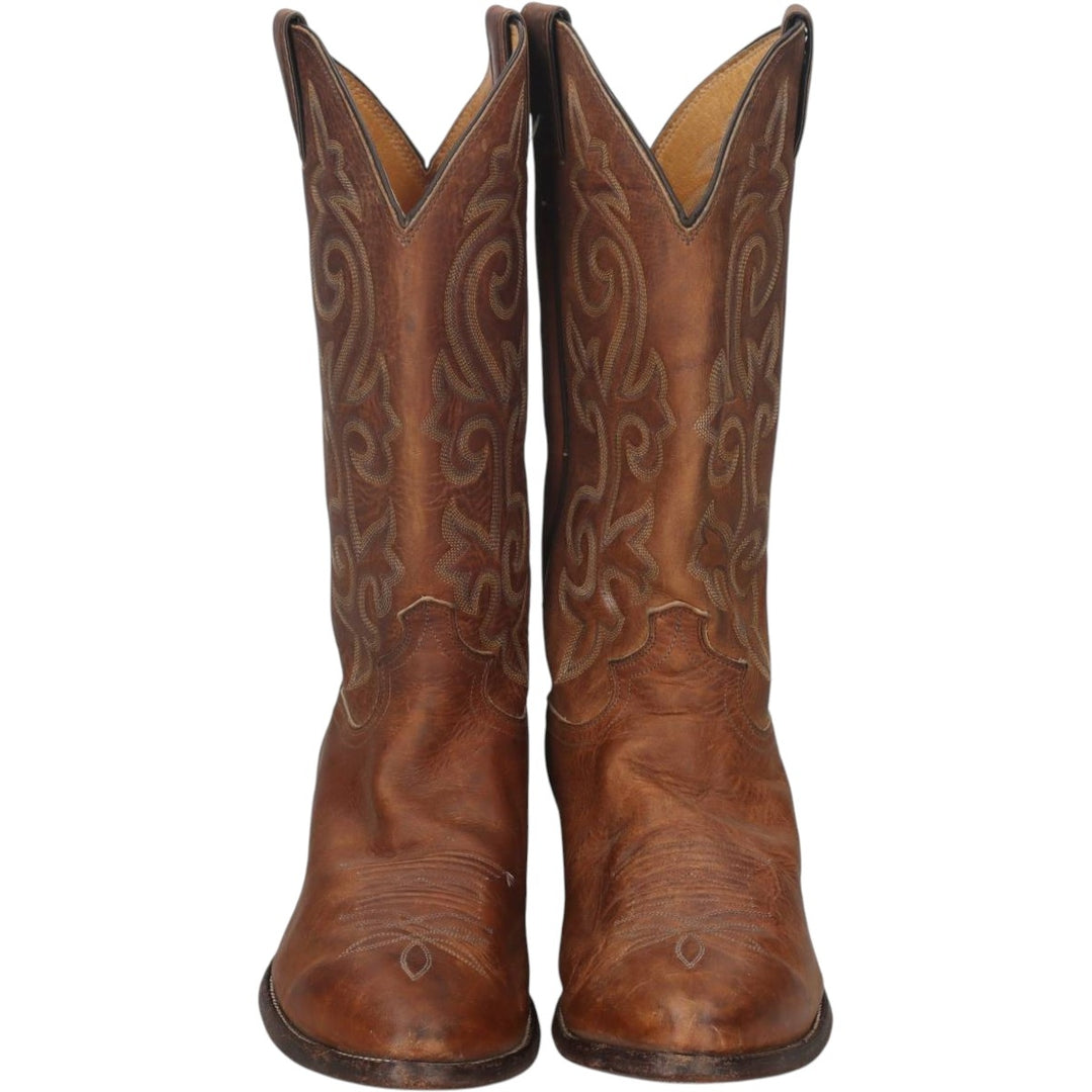 Justin 2253 Platform Western Boots, Made in USA, Size 10 EE Men's 28.0cm unclear brown type Vintage Second Hand